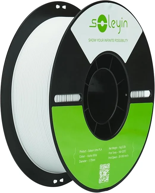 BLANCO MATTE PLA CREALITY SOLEYIN ULTRA Filamento 3D 1.75 1KG