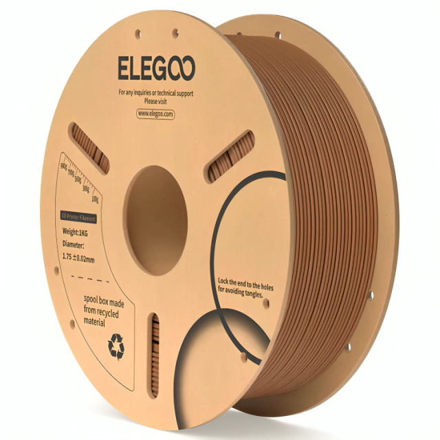 MARRON PLA Elegoo Filamento Diámetro 1,75mm 50.203.0167