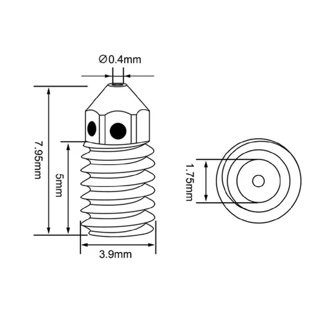 Pico 0.8mm NOZZLE bronce Bambu Lab A1 - A1 mini 32807 MA5