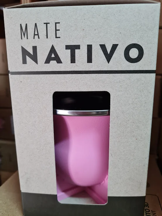 Azul MATE LASERABLE con bombilla acero inoxidable