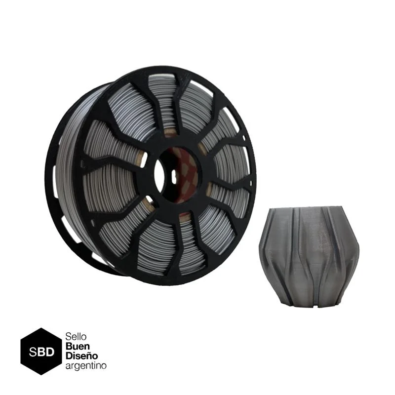 Plateado CON CARRETEL Filamento Hellbot ECOFILA PLA 1,75mm 1kg ECOFILA 3642