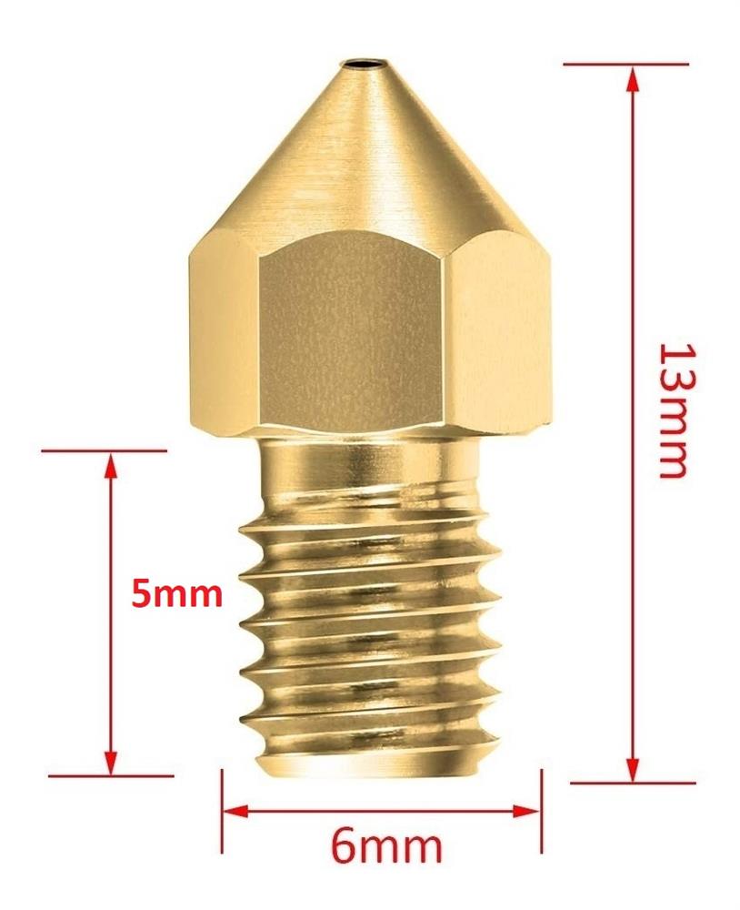 Pico de Bronce MK8 0.2mm Filamento 1.75 - nozzle hotend MA4 31091