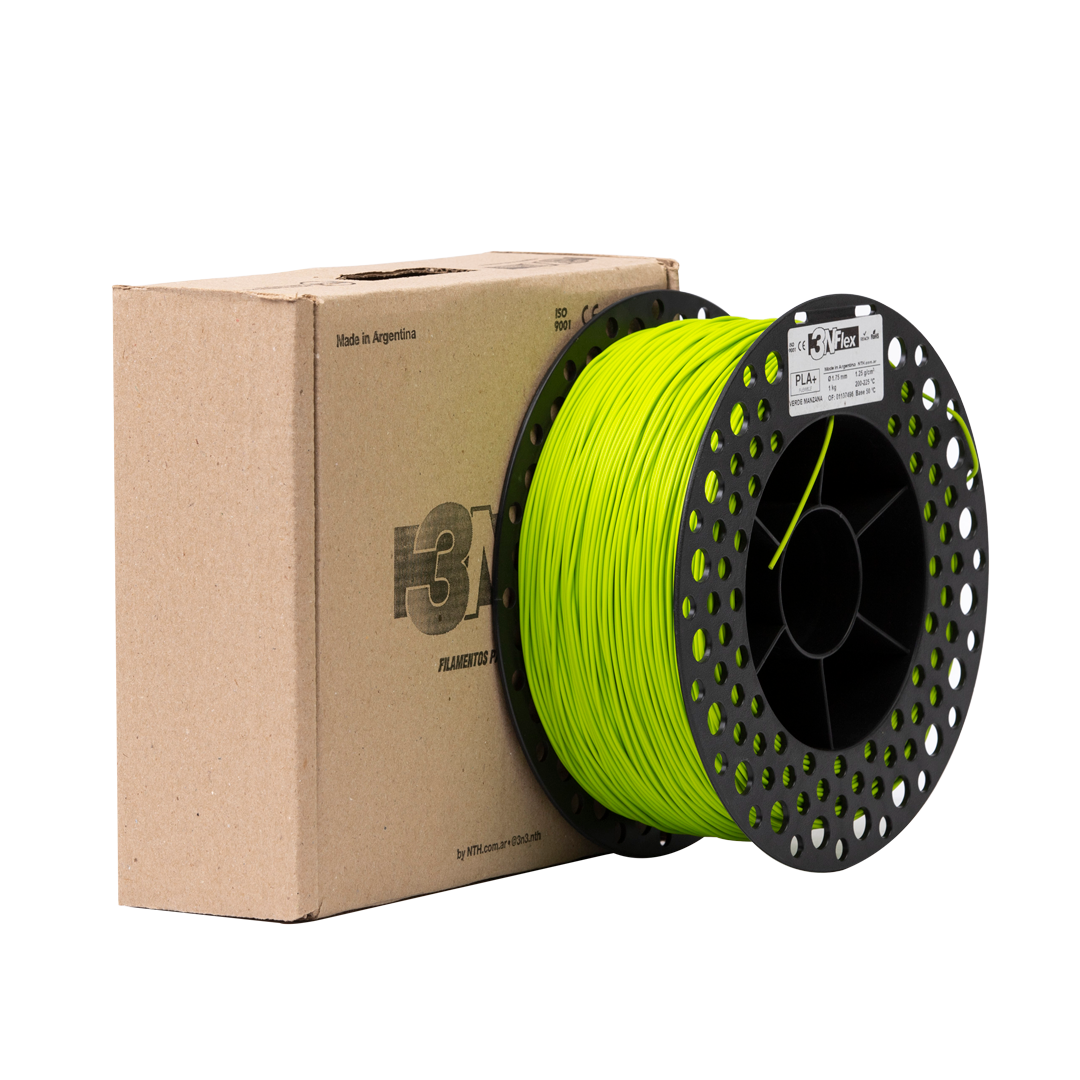 FLEXIBLE PLAFLEX 3N3 VERDE MANZANA FILAMENTO 3D 1.75MM 1KG