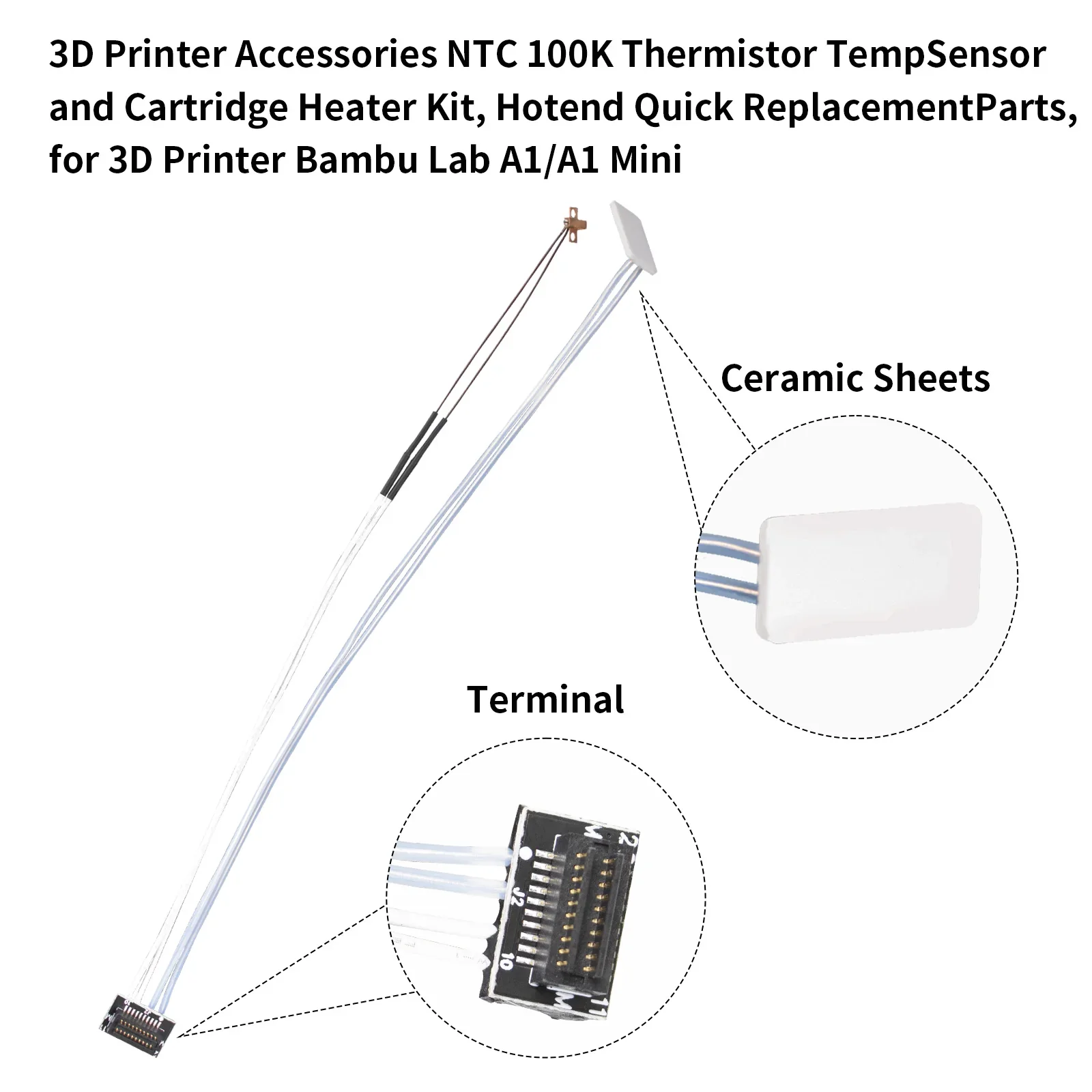 Termistor bambu lab A1/A1 MINI generico NTC-A1 C10