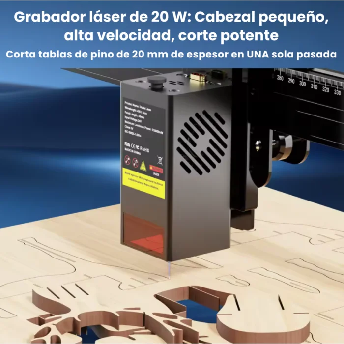 TS2 40W Max - 735 x 1230 x 190 mm -TWO TREES-Grabadora Láser- PREVENTA MARZO