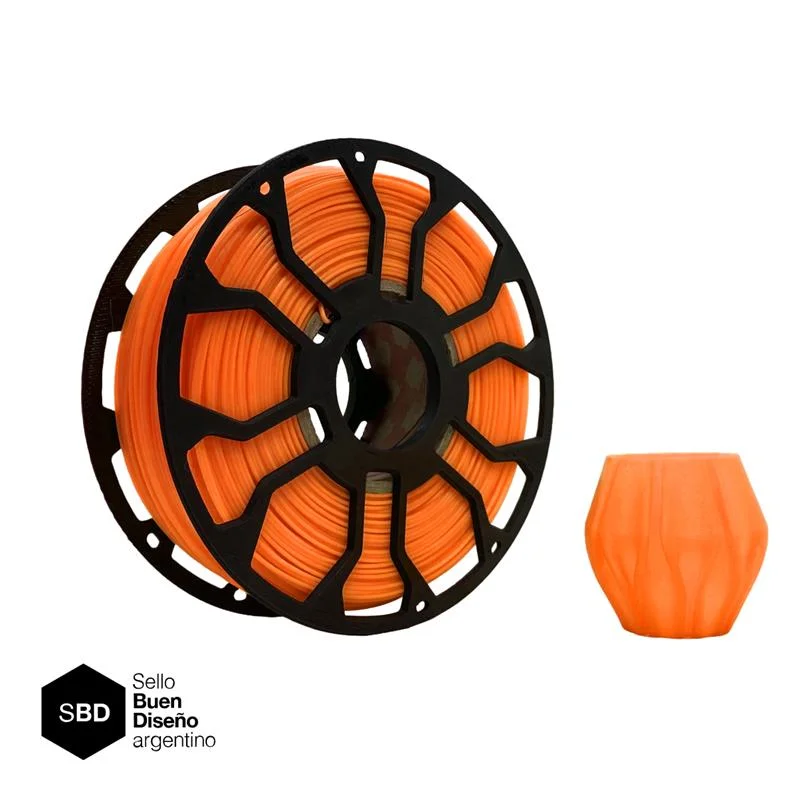 Naranja Fluo CON CARRETEL Filamento Hellbot ECOFILA PLA 1,75mm 1kg ECOFILA 3637
