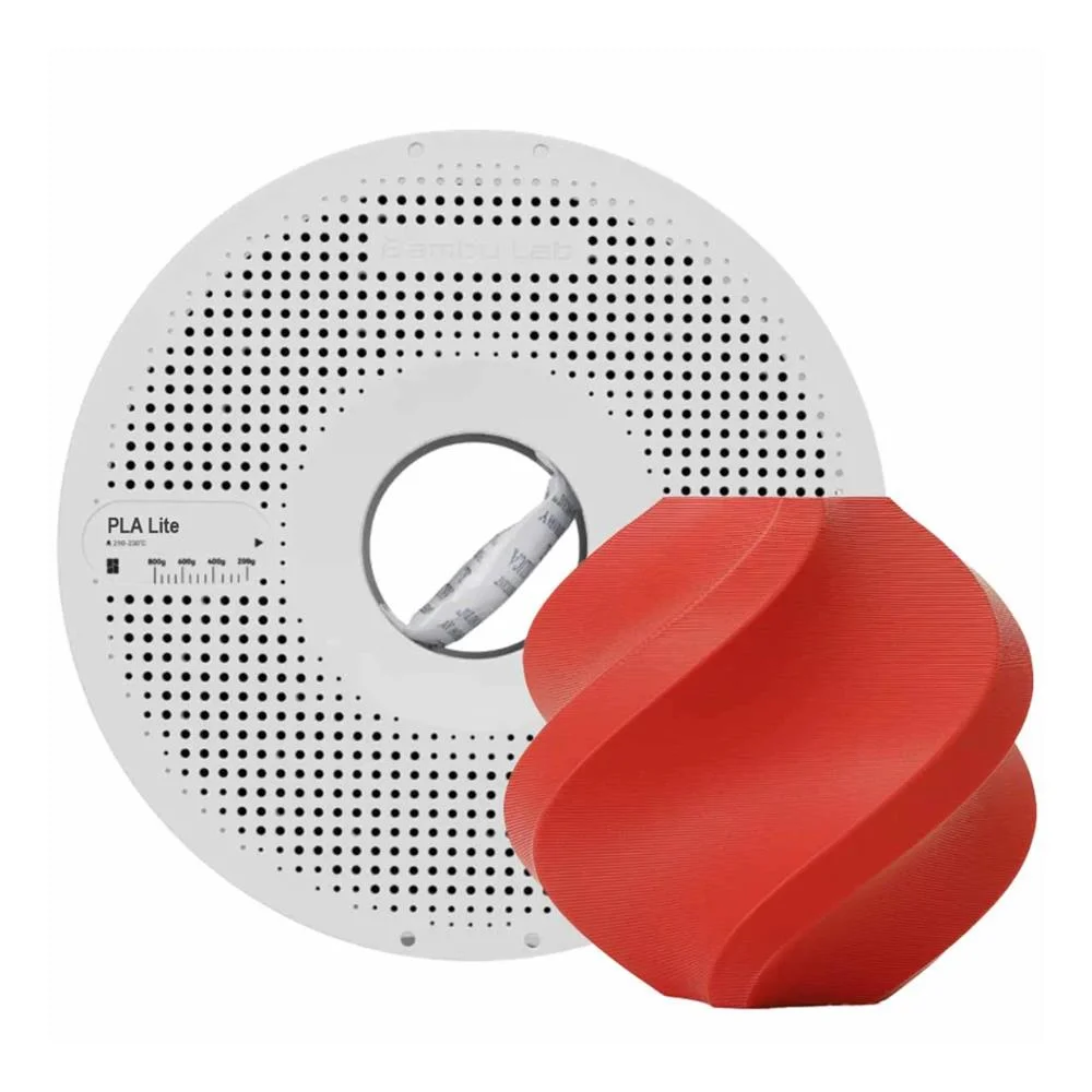 ROJO PLA Bambu Lab Lite CON CARRETEL Filamento 1kg 1.75mm RED 40841