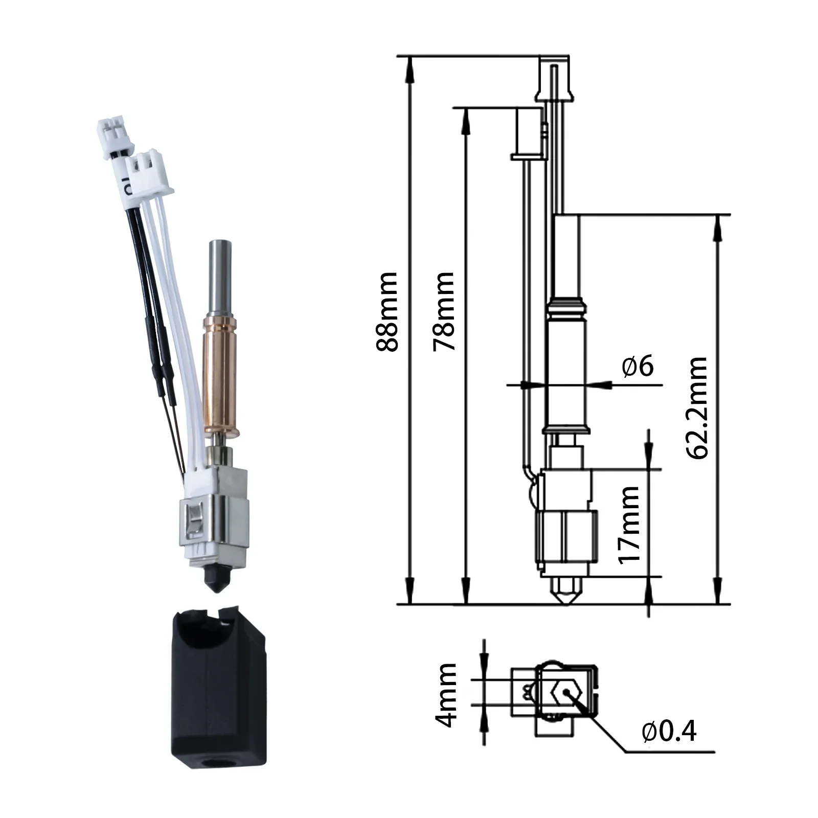 HOTEND 0.4 KOBRA 3  HOTK304NEW C29 