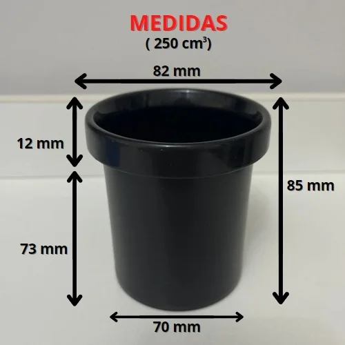 VIOLETA ALTA TAZA interior de taza para impresión 3d con borde polimero AT