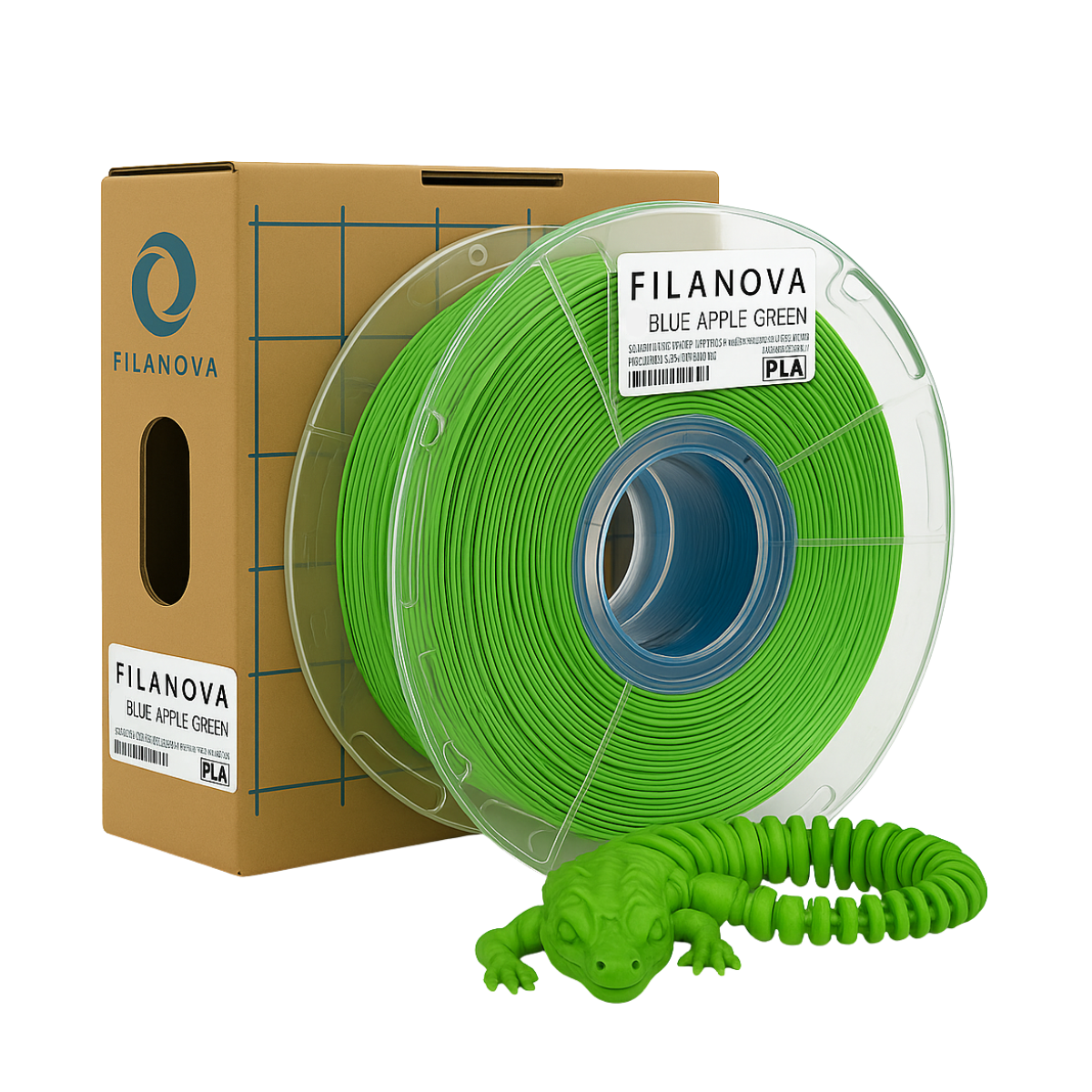 Blue Apple Green Azul Verde Manzana Filamento PLA Dual Color Filanova x 1Kg