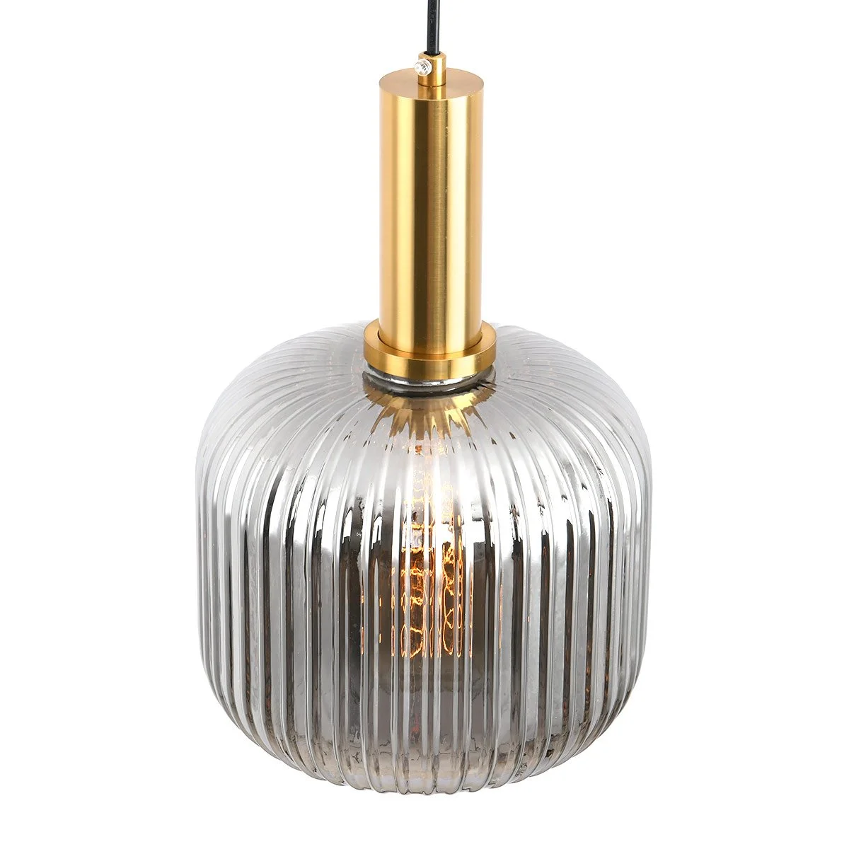 Luminaria Lampara aplique colgante oval 21 cm smoke