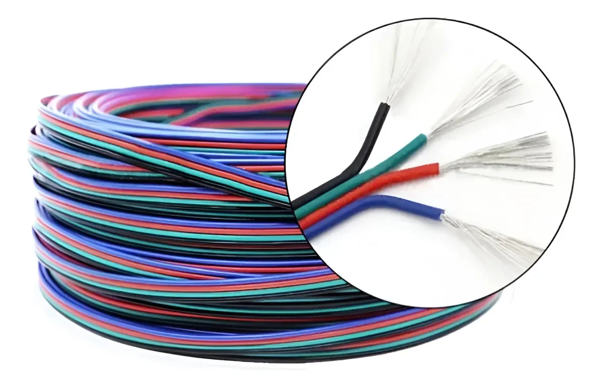 Cable 22AWG RGB 4x3,5mm x Mt