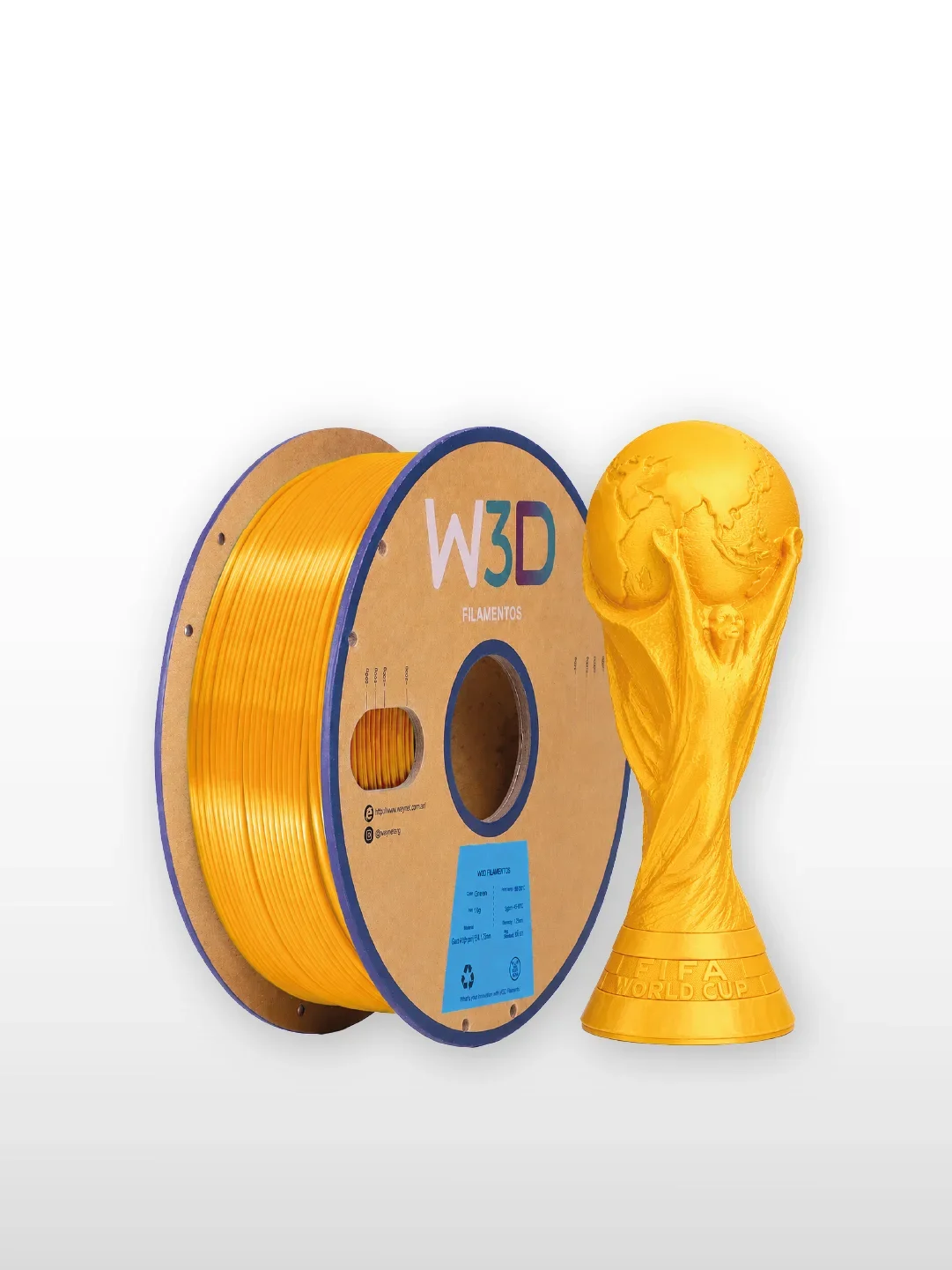 DORADO SILK (Silk Gold) PLA W3D FILAMENTO 3D 1.75MM 1KG 0103018