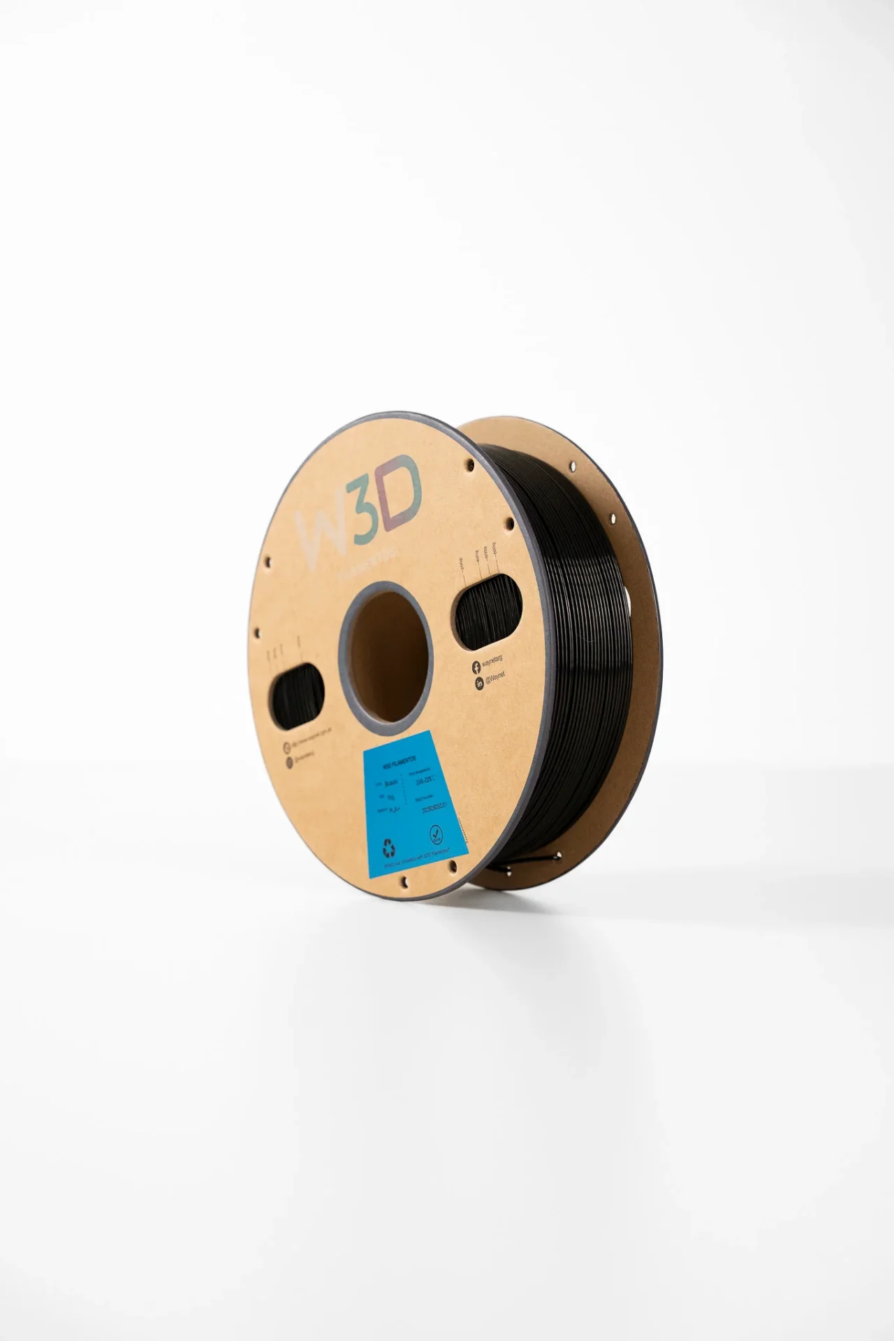 NEGRO FIBRA DE CARBONO (Black Carbon Fiberlack) PETG W3D FILAMENTO 3D 1.75MM 1KG 