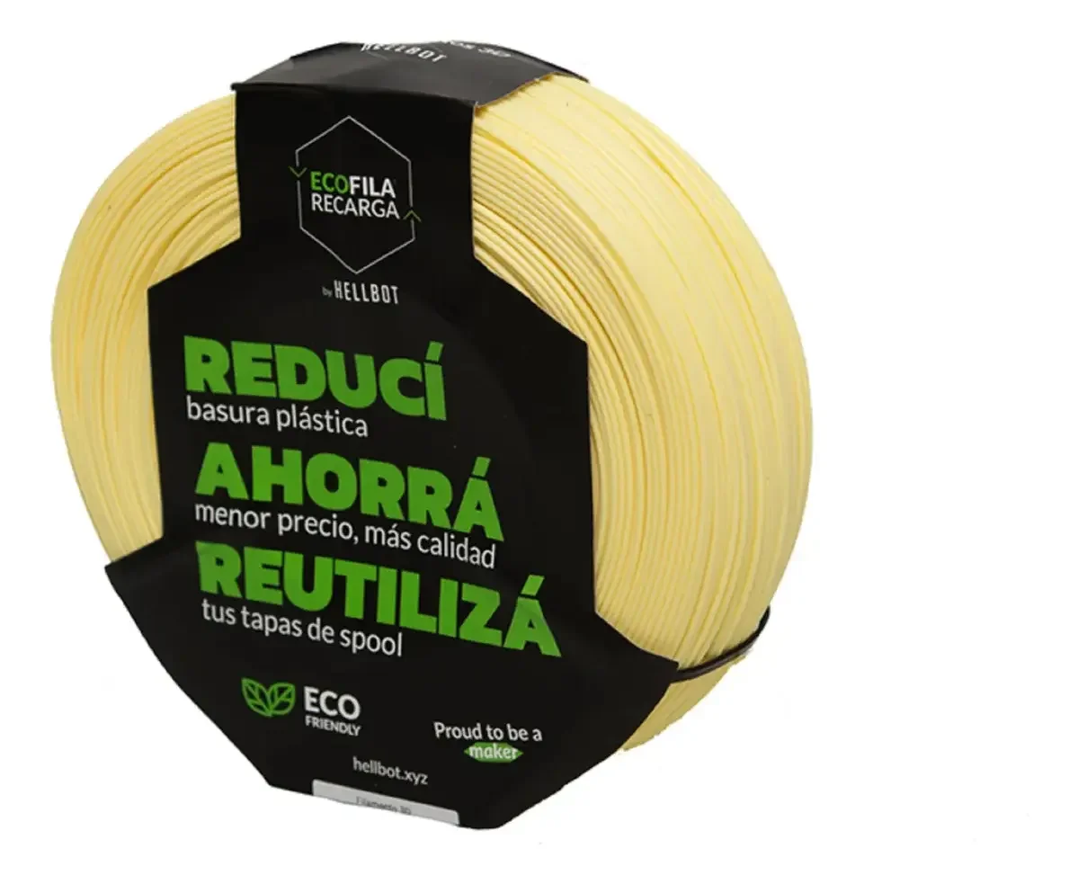 Vainilla Pastel sin CARRETEL Filamento Hellbot ECOFILA 1Kg PLA 1,75mm ECOFILA 