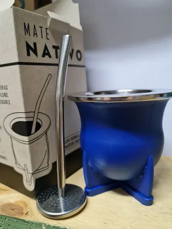 MATE LASERABLE con bombilla acero inoxidable (grabado feliz dia de la madre)X10