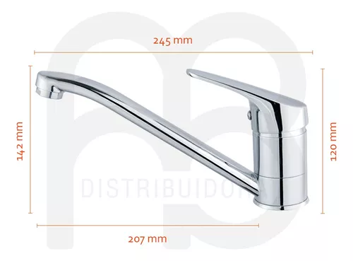 Grifería monocomando canilla Obi para cocina GLOA GMC0200401