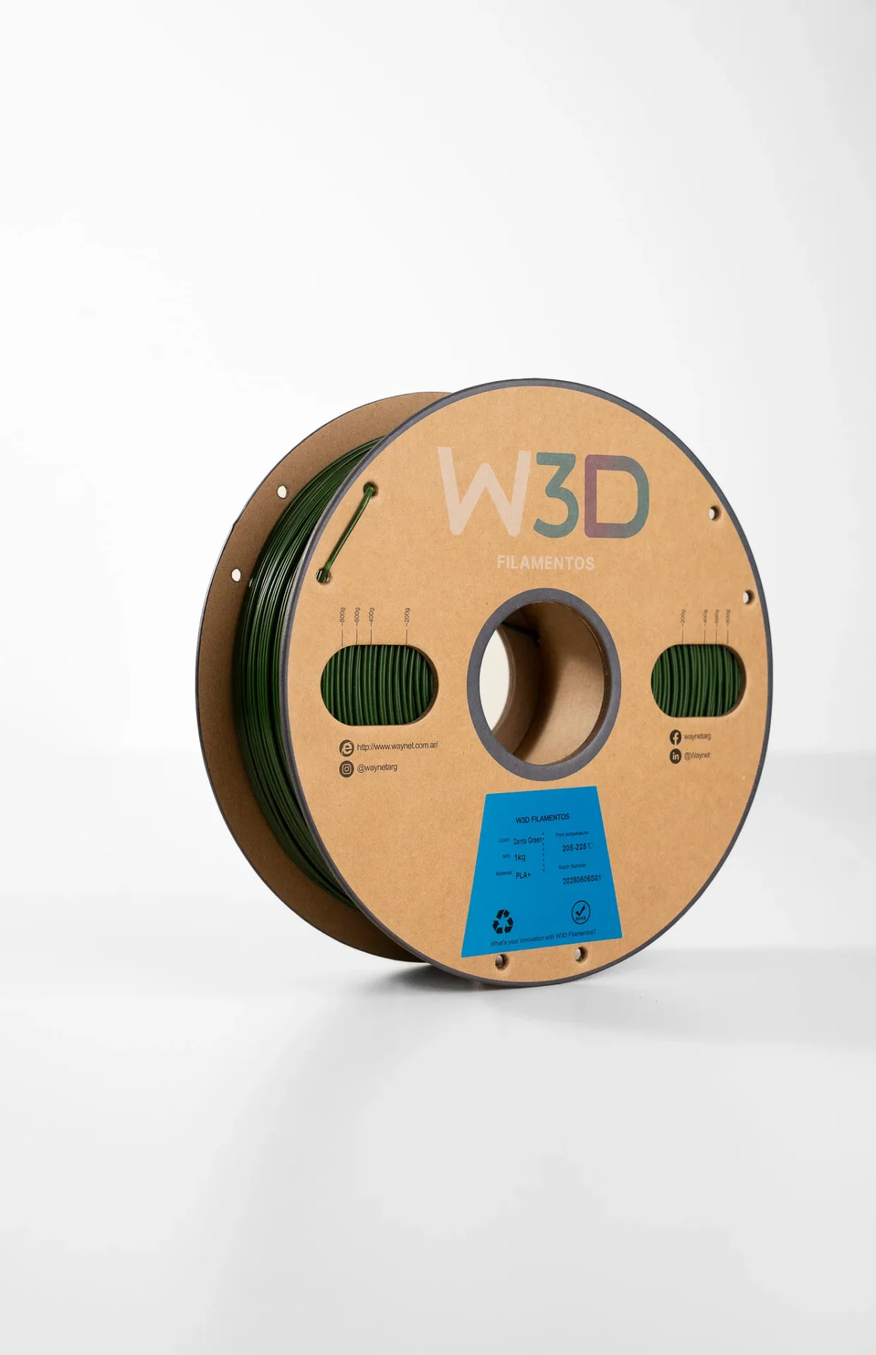 VERDE BOSQUE (Forest Green) PLA W3D FILAMENTO 3D 1.75MM 1KG 0101011