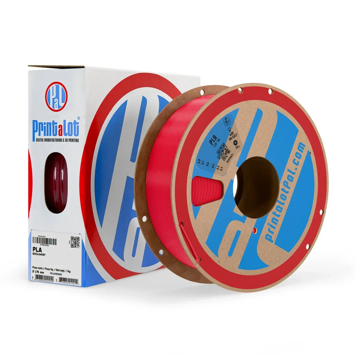 ROJO PLA PRINTALOT Filamento 3d Pla 1.75mm 1KG