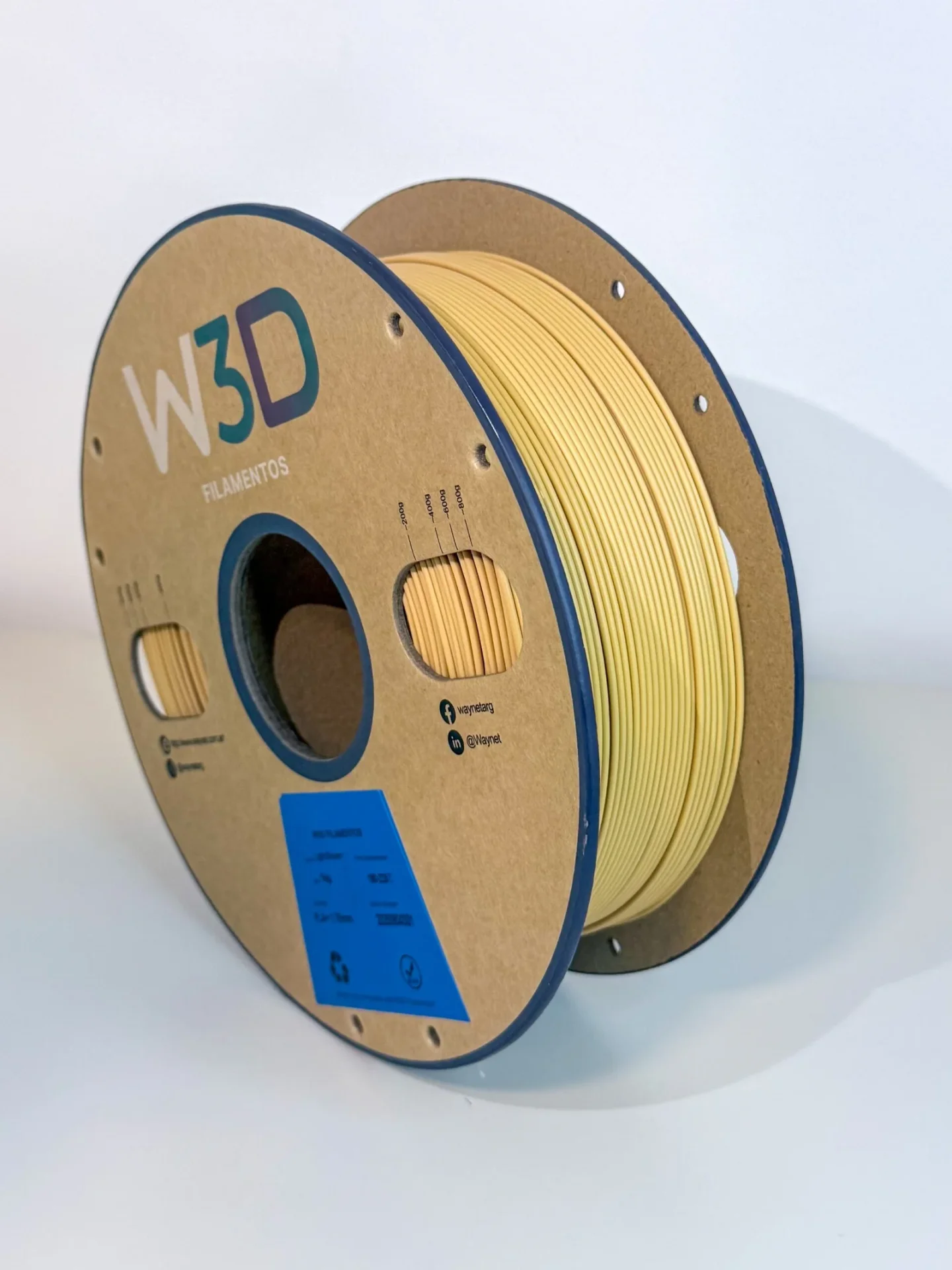 MARRON CLARO (Light Brown) PLA W3D FILAMENTO 3D 1.75MM 1KG 0101015