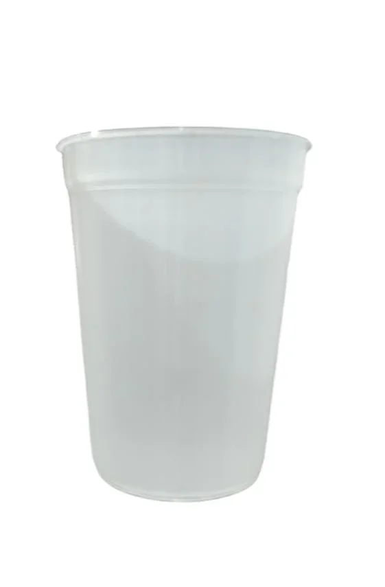Transparente (100 unidades) Vaso Milkshake de plastico polimero con sorbete 300 ml - AT 