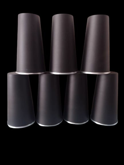 MOOD1 Negro 1L VASO ALUMINIO LASERABLE FERNETERO LISO Cant1 18x10x7cm (LAS MEDIDAS VARIAN)