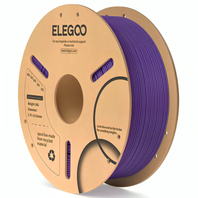 PURPURA PLA Elegoo Filamento Diámetro 1,75mm 50.203.0105 1kg