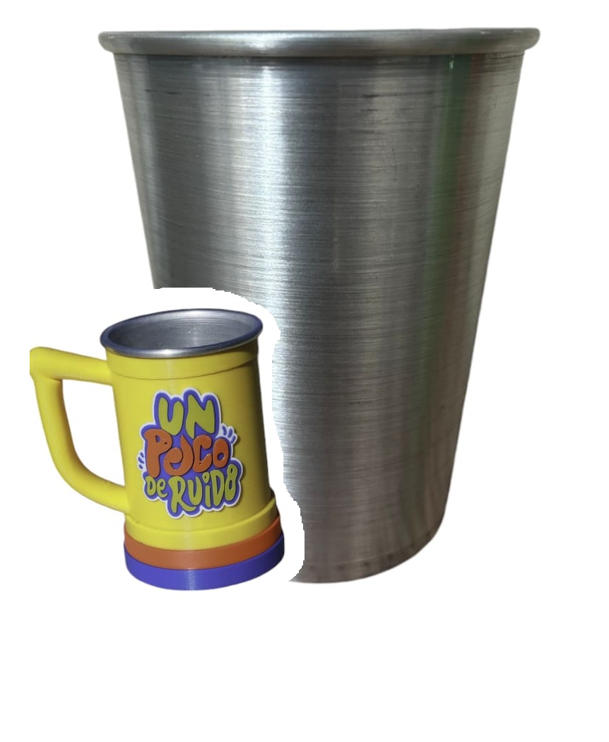 X20 MOD1 500ML LABIO GRUESO VASO UN POCO DE RUIDO 500ML SIN STL (SOLO VASO DE ALUMINIO SIN PIEZAS IMPRESAS) ALUMINIO,(LAS MEDIDAS PUEDEN VARIAR)