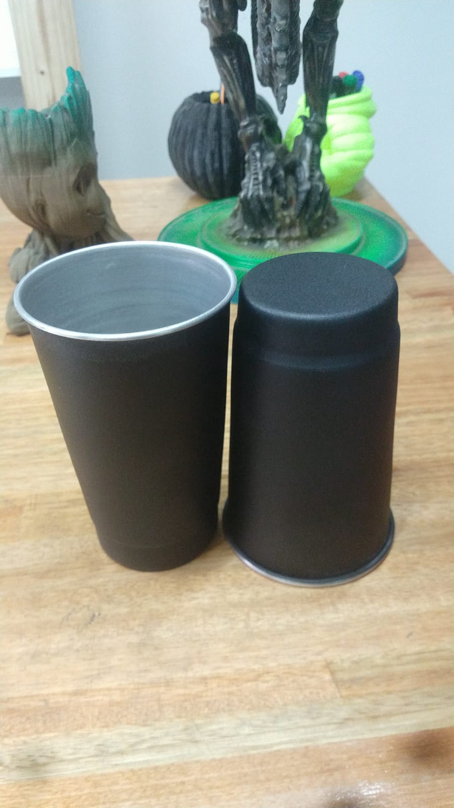 MOD2 Negro 1l VASO ALUMINIO LASERABLE FERNETERO LISO Cant1 (LAS MEDIDAS VARIAN)