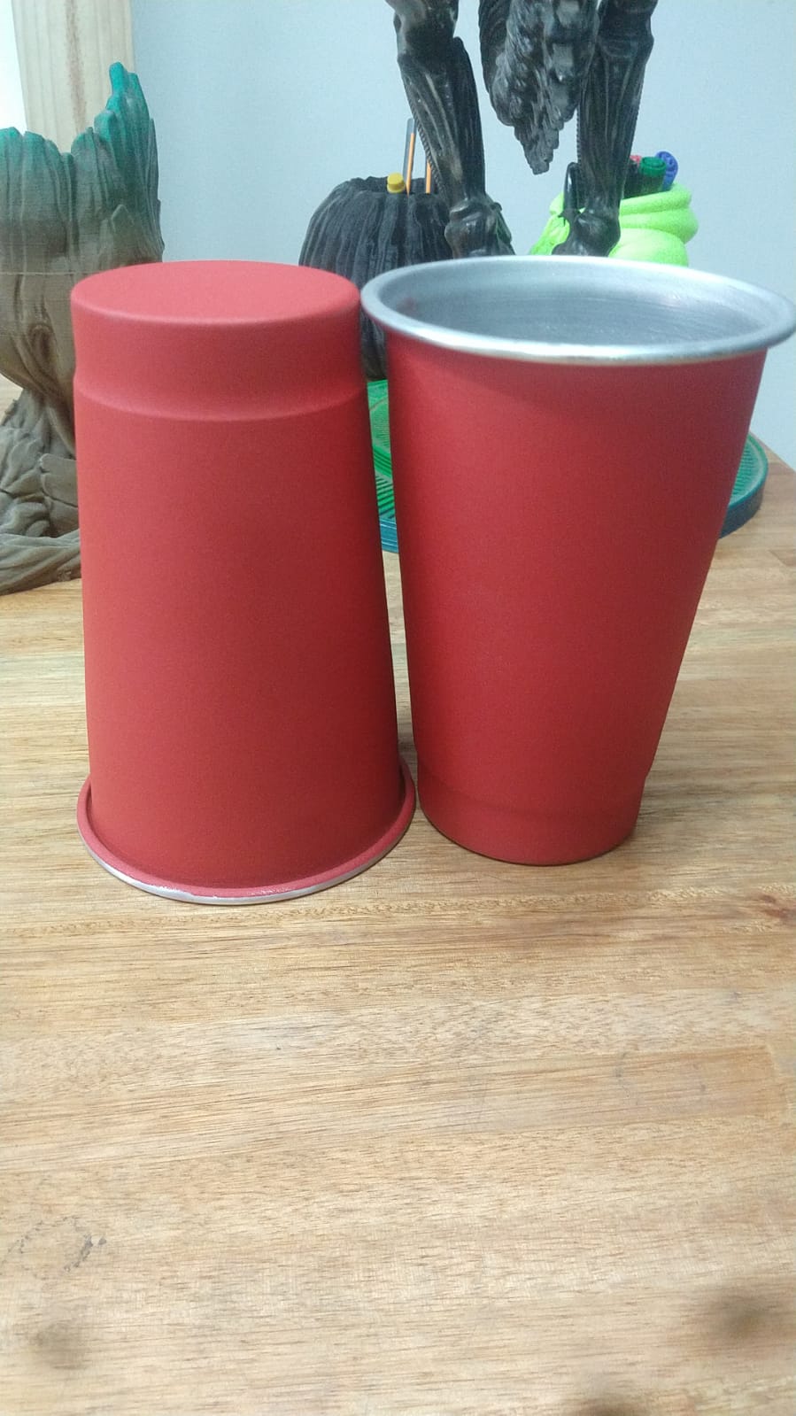 MOD2 Rojo 1l VASO ALUMINIO LASERABLE FERNETERO LISO Cant1 (LAS MEDIDAS VARIAN)