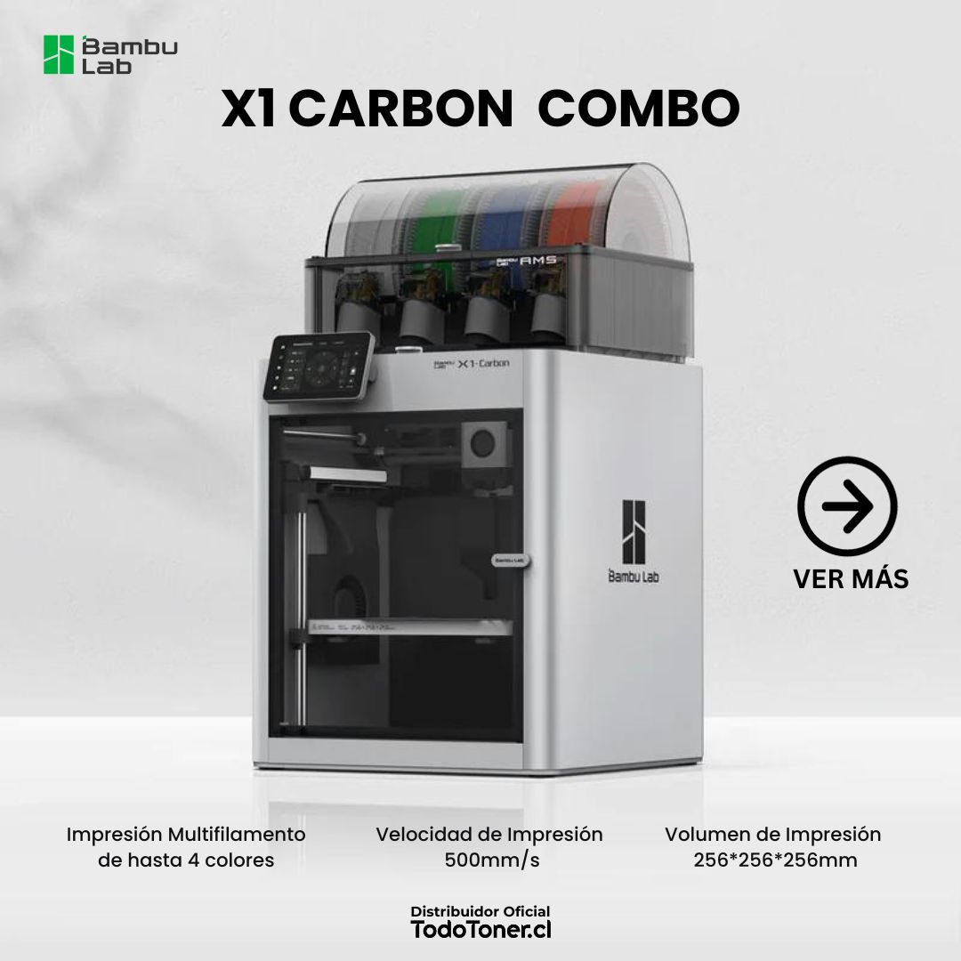 X1 Carbón Combo 256x256x256 usada +900hs Impresora 3D FDM Bambu Lab 30 dias de garantia