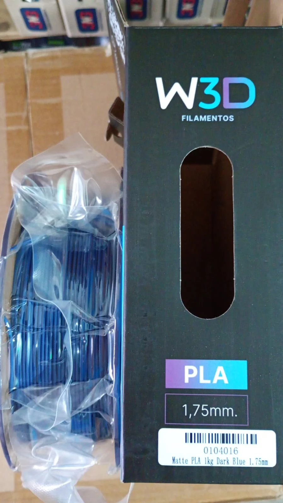 MATTE AZUL OSCURO NOCHE (Dark Blue) PLA W3D FILAMENTO 3D 1.75MM 1KG 101005