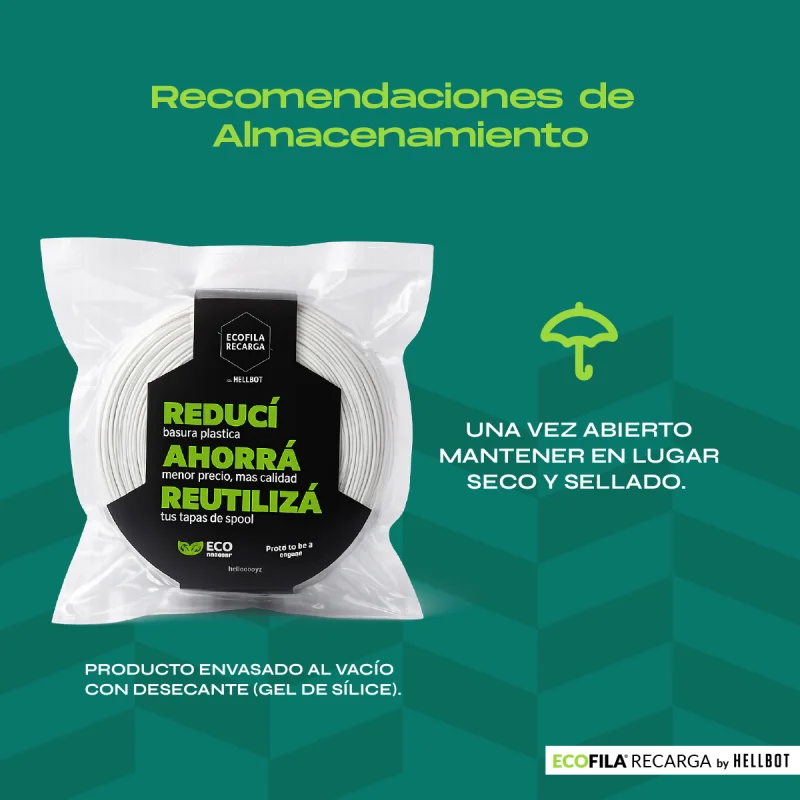 Arena Pastel SIN CARRETEL Filamento Hellbot ECOFILA 1Kg PLA 1,75mm ECOFILA 3654