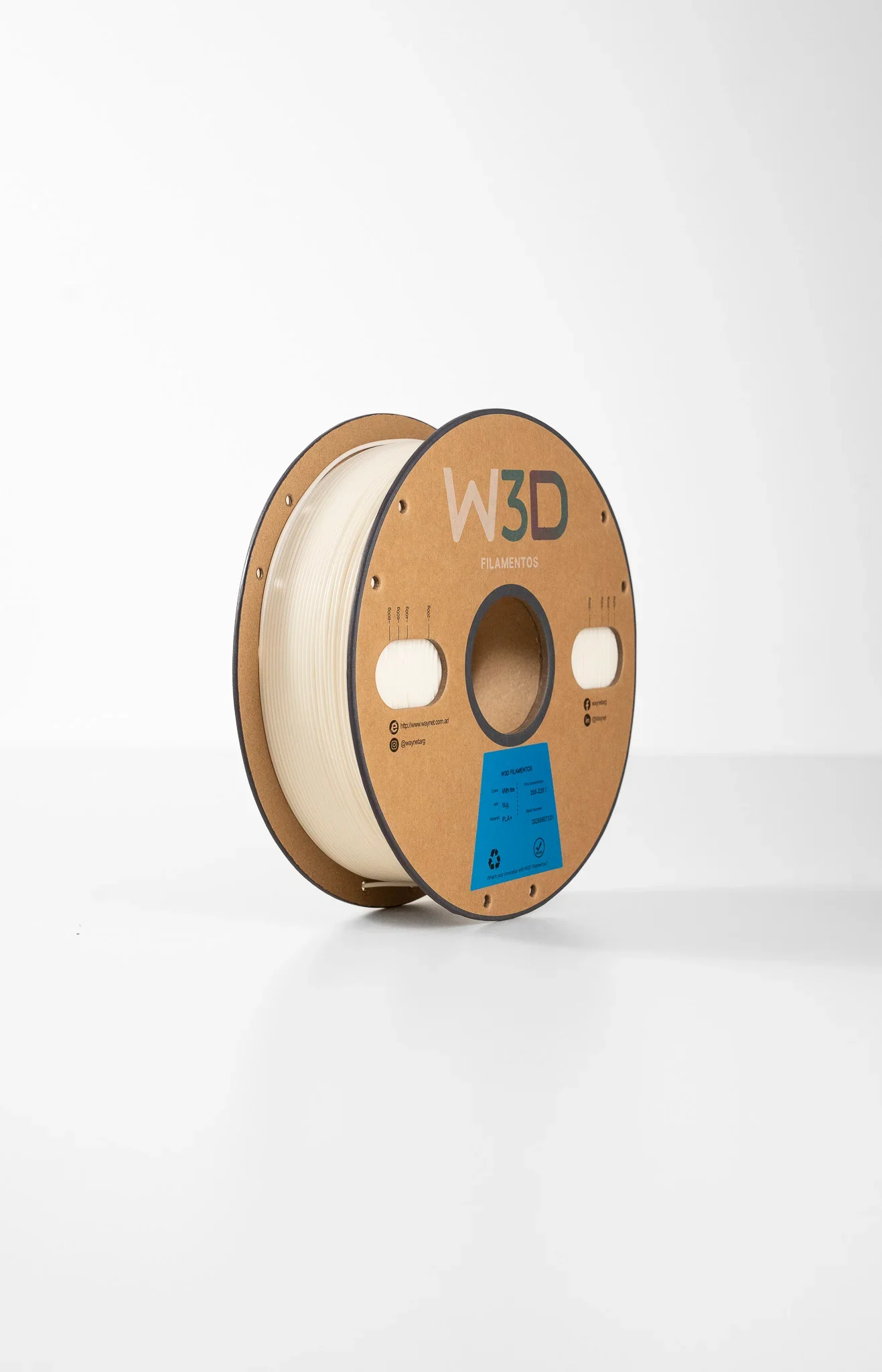 BLANCO (White) PETG W3D FILAMENTO 3D 1.75MM 1KG 0688871