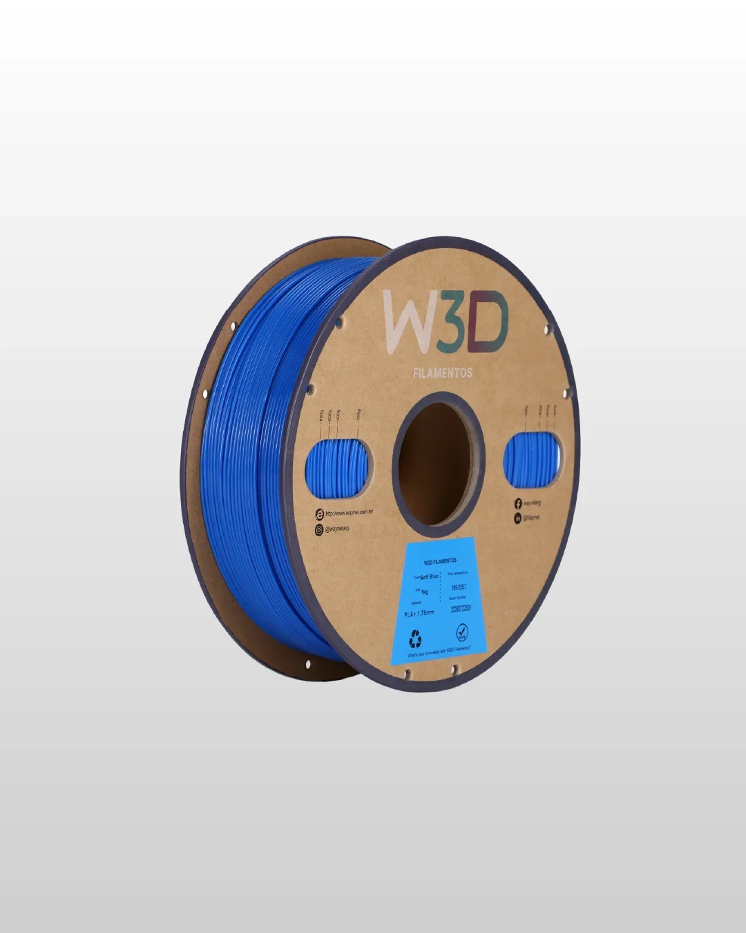 AZUL SUAVE (Soft Blue) PLA W3D FILAMENTO 3D 1.75MM 1KG 101005