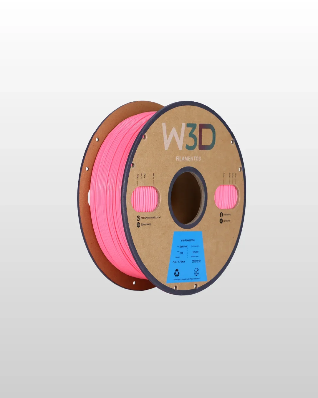 ROSA SUAVE (Soft Pink) PLA W3D FILAMENTO 3D 1.75MM 1KG 0101010