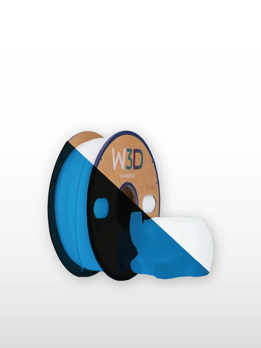 BRILLA EN LA OSCURIDAD AZUL (Glow in the dark Blue) PLA W3D FILAMENTO 3D 1.75MM 1KG  0105002