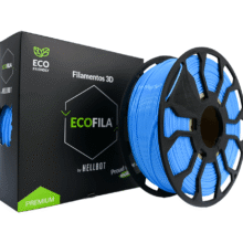 CELESTE CON CARRETEL PLA HELLBOT Filamento 3D 1,75mm x 1KG ECOFILA 3616
