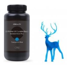 AZUL TRANSPARENTE Resina Creality Dura 500g BOTELLA PLASTICA COD 2022