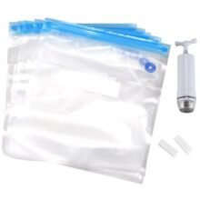 KIT ZIPLOC Bolsa ziploc x10 - Clip x4 - Bomba manual x1 bomba vacio 31877