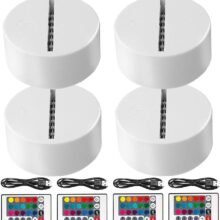 BLANCO Base para Lámpara Led De Acrílico – Decoración de interiores