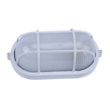 Luminaria aplique tipo tortuga oval 60 W blanca ETHEOS GTOI-B60W