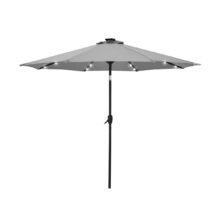 Sombrilla solar gris con luz interna KUSHIRO FSSI-0001