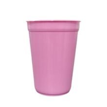 Rosa Vaso Milkshake de plastico polimero con sorbete 300 ml - AT