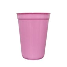 Rosa Vaso Milkshake de plastico polimero con sorbete 300 ml - AT