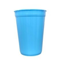 Celeste Vaso Milkshake de plastico polimero con sorbete 300 ml - AT