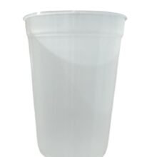 Transparente Vaso Milkshake de plastico polimero con sorbete 300 ml - AT