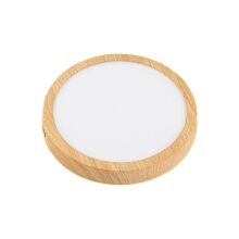 Plafón Lampara LED Forest redondo 18 W, color madera - frío