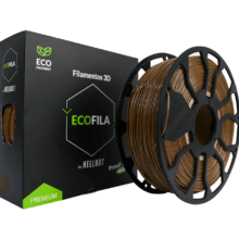 Marron CON CARRETEL PLA HELLBOT Filamento 3D 1,75mm x 1KG ECOFILA 3627
