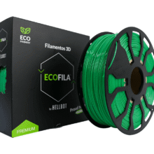 Verde CON CARRETEL PLA HELLBOT Filamento 3D 1,75mm x 1KG ECOFILA 3639